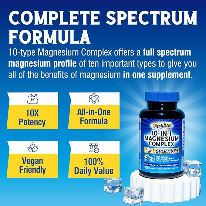 Complément Vitamine D3 K2, 10000 UI D3 / 200 mcg K2 MK7 avec Complexe de Magnésium 6 en 1 et Complexe de Magnésium 10 en 1 (3 Paquets)