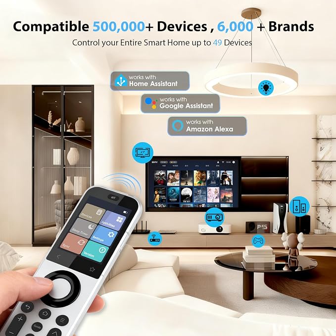 SofaBaton X2 Universal Remote Control with HUB Charging Dock,Touchscreen | 2.4GWiFi, BT, IR, RF,Sleep Timer,Numeric keypad,Customize Activities,All-in-One Smart Remote,Support Alexa & Home Assistant