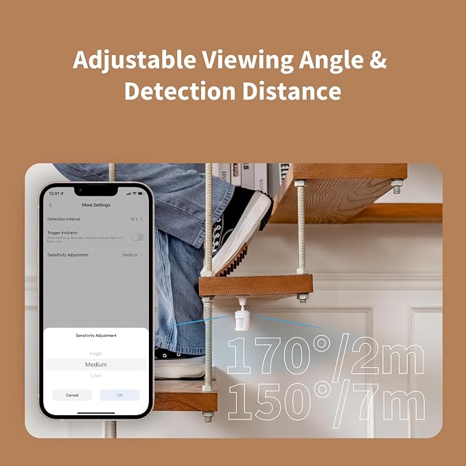 Aqara Zigbee 3.0 Motion Sensor P1, 5-Year Battery Life, 150-170° Detection, Adjustable Timeout 1-200s, for Alert System and Automations, Compatible with HomeKit, Home Assistant, Aqara Hub Required