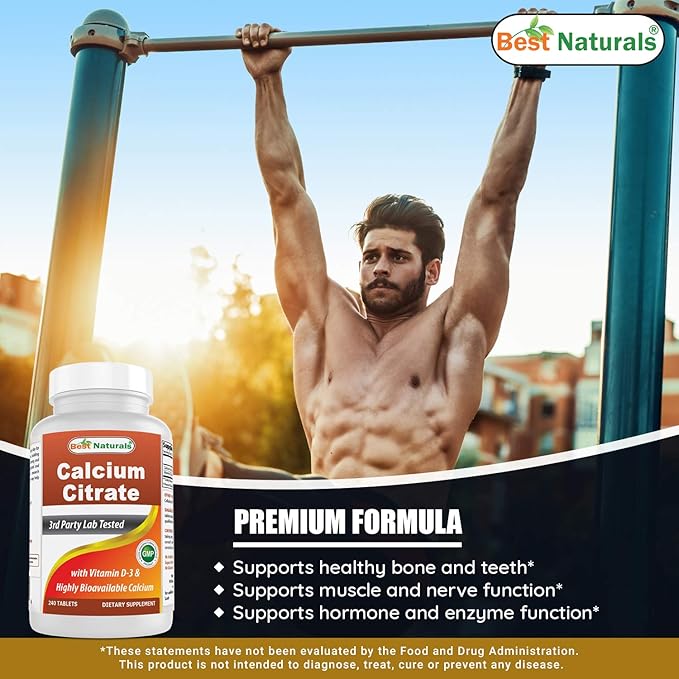 Citrate de calcium avec vitamine D3 et 5000 UI de vitamine D3