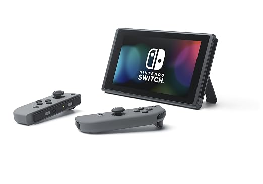Nintendo Switch Game Console - Black (HAC-001(-01) w/ OEM Gray Joy Cons (Renewed)