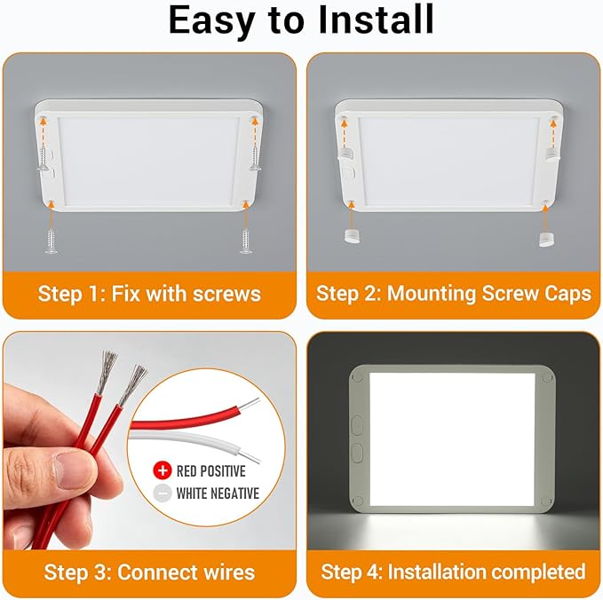 CT CAPETRONIX RV Lights Interior 12V, 6W Ultra Thin LED Camper Lights 3 Color Temp, Dimmable Anti-glare 12 Volt LED Light Fixture, RV Ceiling Dome Light with Switch for RV/Camper/Trailer/Boat (10Pack)