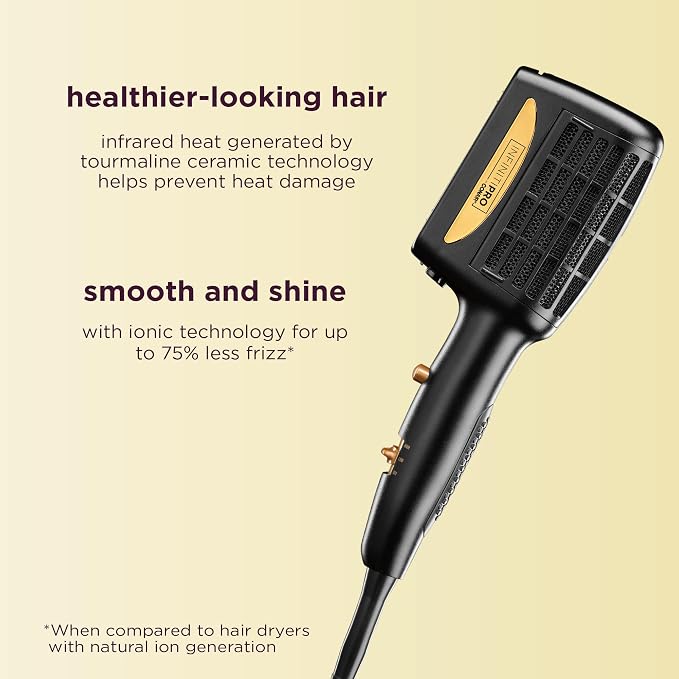 INFINITIPRO BY CONAIR 3-in-1 Styling Hair Dryer,1875W Hair Dryer and 3 Attachments,(Pack of 3)