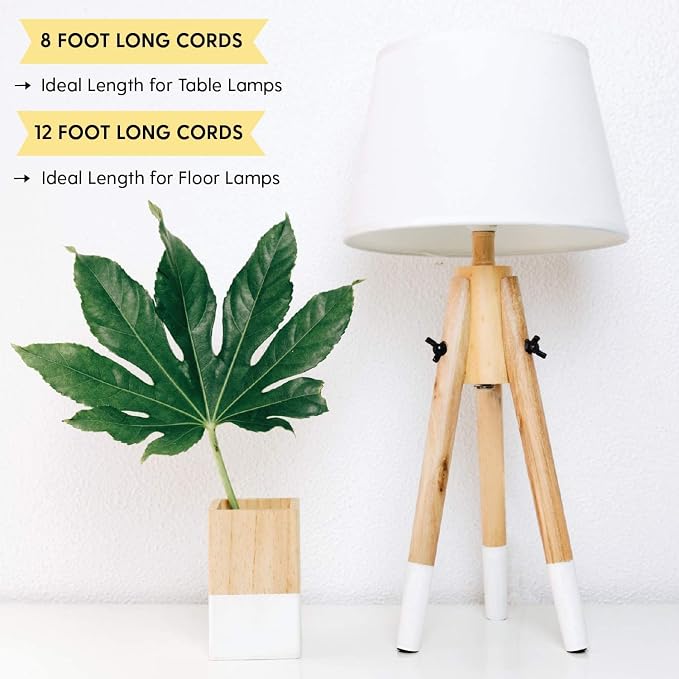DIY Lamp Wiring Kit, Antique Brass 3-Way Socket & 12FT Brown Cord (2 Pack), for Making & Fixing Table or Floor Lamps, Repair & Rewire Vintage Lighting Fixtures, Complete Hardware Set