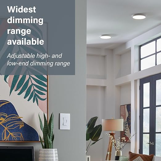 Legrand Radiant 150-Watt Single-Pole/3-Way LED Advanced Dimmer Light Switch, Flicker-Free Dimmer for Dimmable LED Bulbs, White, 10 Pack