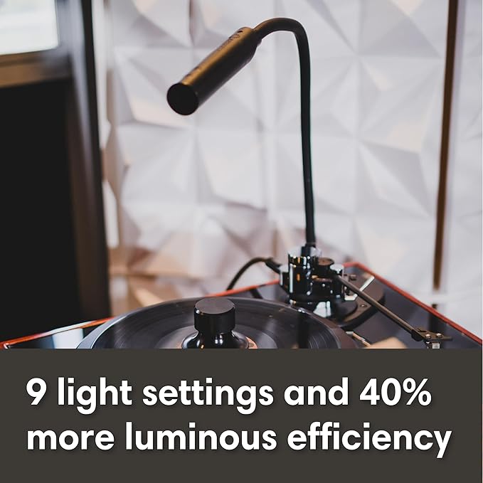 Reliable UberLight Flex 3200TL Task Light – LED Portable Desk Light with Clamp, USB Connection, 26.5” Flexible Gooseneck, 270° Rotational Head, 9 Light Settings, and up to 60,000 Hours of Use (Black)