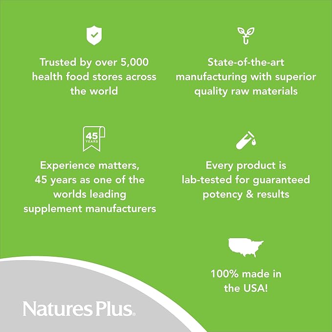 NaturesPlus Vitamine B2 100 mg - 90 comprimés - Soutient l'énergie, la santé immunitaire et des cheveux, une peau et des ongles éclatants - Protection antioxydante - Végétarien, sans gluten - 90 doses