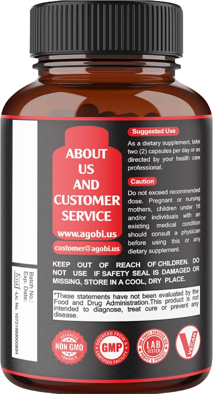 2 Packs 60 Capsules - 11 Herbs Combined with Ginseng, Ashwagandha, Tribulus & More.
