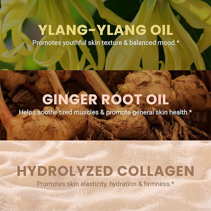 Kit Huile & Rouleau de Massage Lymphatique pour la Massothérapie - Huile et Masseur de Drainage Lymphatique Ylang Ylang & Gingembre pour la Circulation et le Soutien à la Détoxification, Formule Non Grasse et Rouleau Facile à Utiliser (236 ml) par M3