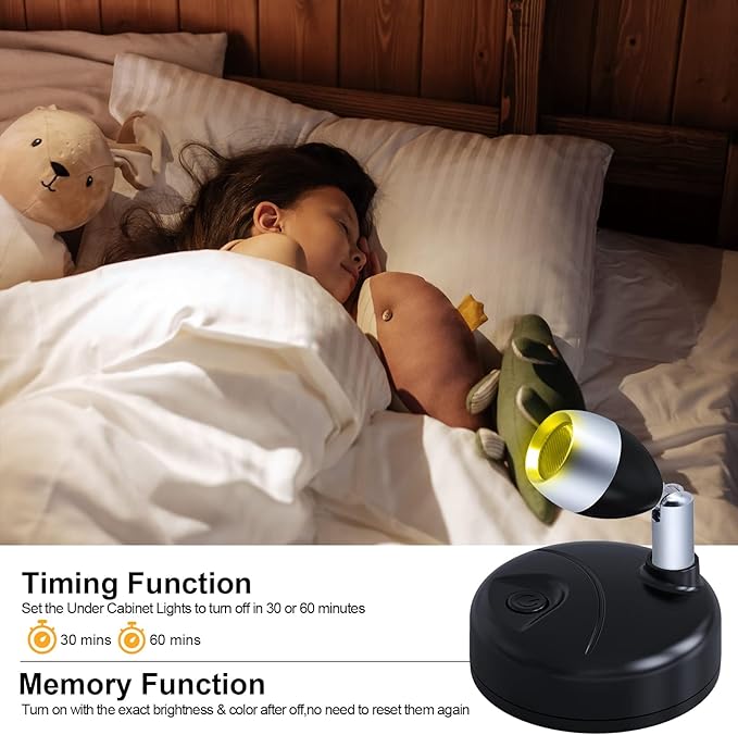 Wireless LED Spot Light Indoor Color Changing Battery Operated Picture Light Stick On Anywhere with Dimmer & Timer 60 Lumens 13 RGB Colour for Home Decor, Displaying Artwork, Dartboard