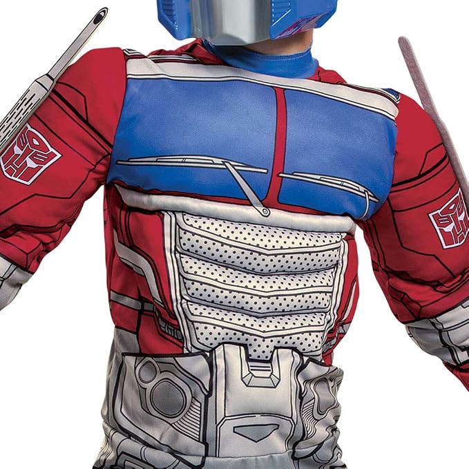 Disguise Kid's Transformers Optimus Prime Muscle Costume - Child Optimus Cosplay Outfit - Boys & Girls Transformers Costumes S