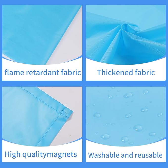 Torixqi 8 Pcs Fluorescent Light Covers for Ceiling Lights Classroom, Magnetic Light Filters, Fluorescent Light Diffuser Covers for Office, Hospitals, Home 4 x 2 Feet (blue)