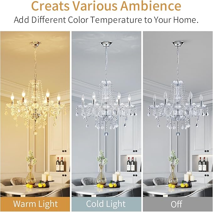 Crystal Chandelier Light Fixture, Modern K9 Crystal Chandelier Dining Room Light Fixture, Crystal Pendant Ceiling Light for Bedroom Modern Lighting Fixture for Living Room Kitchen Island Hallway