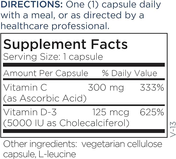Metabolic Maintenance Vitamine D3 5000 UI - Apporte 125 mcg de Vitamine D3 - Soutient la force osseuse, l'équilibre immunitaire et le bien-être de l'humeur - 90 portions - 90 gélules