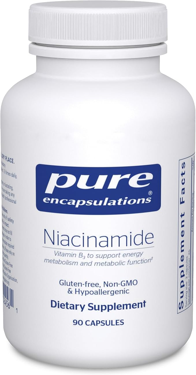 Pure Encapsulations Niacinamide | Supplément de vitamine B3 pour soutenir le métabolisme énergétique, la mobilité articulaire et la fonction métabolique* | 90 gélules