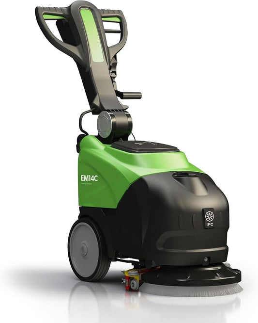 IPC Eagle EM14C Walk Behind Floor Scrubber - 110V-Powered | Commercial Auto Scrubber with 14" Cleaning Path