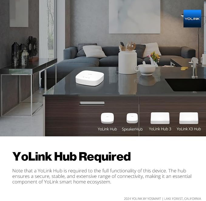 YoLink FlowSmart All-in-One Smart Water Meter & Shutoff for 0.5'' Pipes, NSF Certified, Real-Time Leak Detection, App-Controlled, 10+ Year Battery, YoLink Hub Required – YS5018