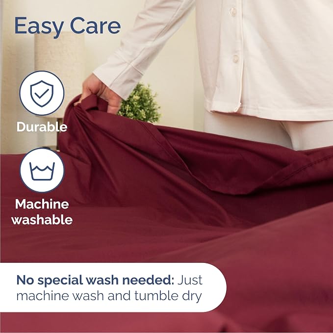 Cal King 6 Piece Sheet Set - Comfy Breathable & Cooling - Ultra-Soft Hotel Luxury Bedding Set w/ 8-16 Inch Deep Pockets - 1 Flat & 1 Fitted Sheet & 4 Pillowcases - Wrinkle Free & Easy Care - Burgundy