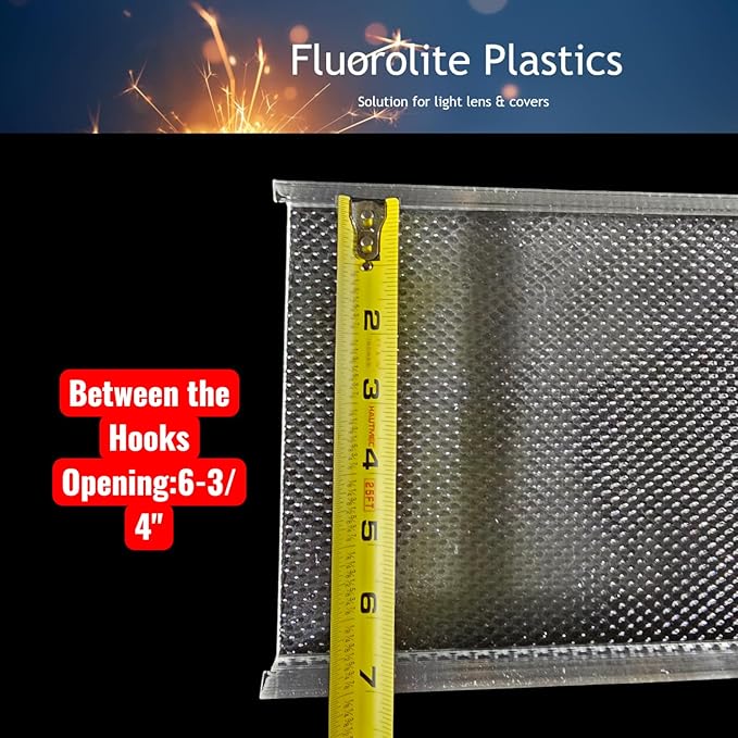 FP FLUOROLITEPLASTICS WE'VE GOT YOU COVERED Wrap Around Light Cover 47-13/16″ (L) x 7 1/2″ (Between the Hooks 6 3/4″(W)) x 1-13/32″(Depth) (F-2356)