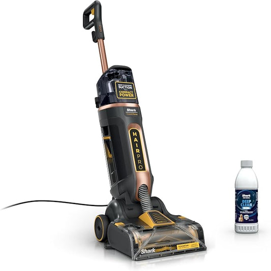 Shark CarpetForce Ultra Upright Carpet Cleaner with HairPro, PowerFins Brushroll, Two Cleaning Modes, Deep Clean Ultra Solution, Powerful Stain and Odor Removal, Copper, EX551