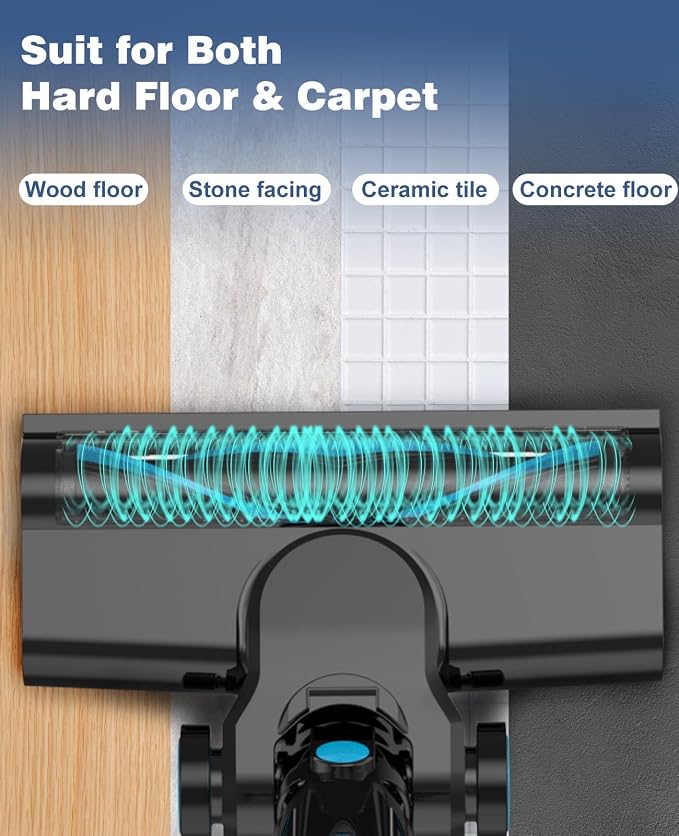 HAUSMEISTER Voltvac Lite Cordless Vacuum Cleaner for Home Pet Hair, Portable Handheld Rechargeable Vacuum (Black)