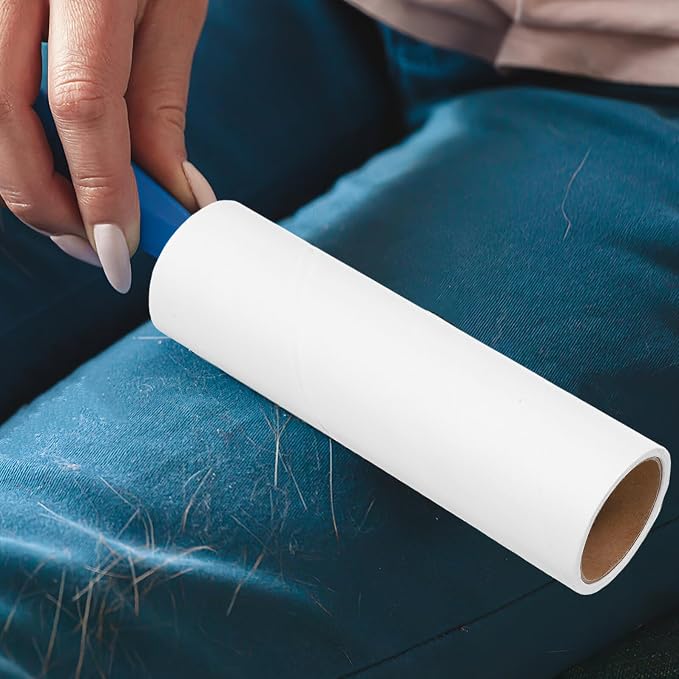 Extra Sticky Lint Roller Refills 10 Rolls 38mm Diameter Adhesive Tape for Upholstery Furniture Pet Hair Remover Sticky Tape Refill for Clothes and Carpet Cleaning