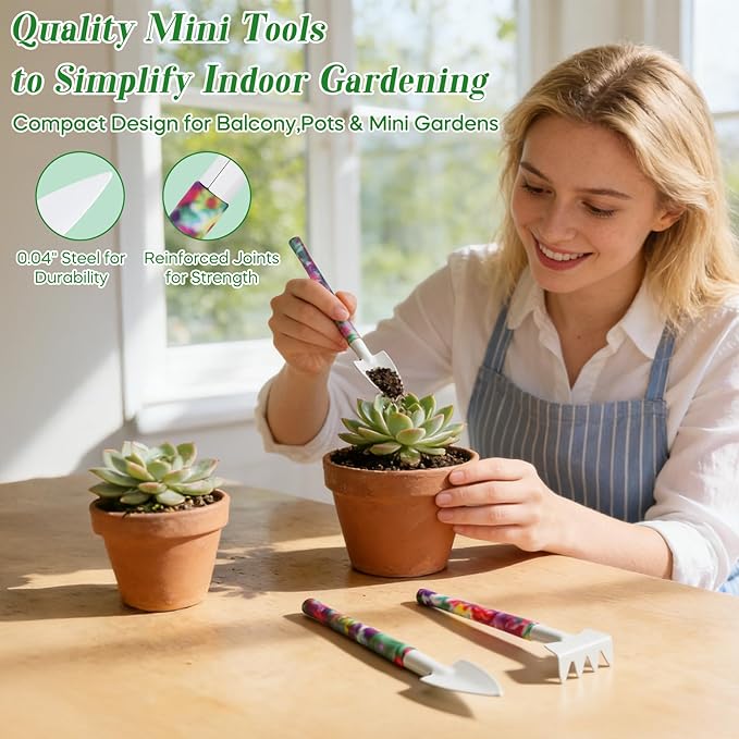 Gardening Gifts for Women, Gardening Tools for Mom Grandma Wife, 10 Pcs Garden Supplies mit Protable Case, Ergonomic Handle Trowel Rake Weeder Pruner Shears Sprayer Present Purple