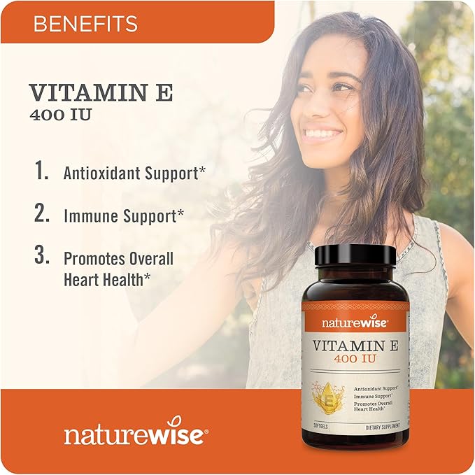NatureWise Vitamin D3 5000IU (125mg) 360 Count + Vitamin E 400 IU (180mg DL-Alpha) 120 Count - Bundle for Immune, Bone, Heart Health Support - Gluten Free, Non-GMO, Halal Gelatin
