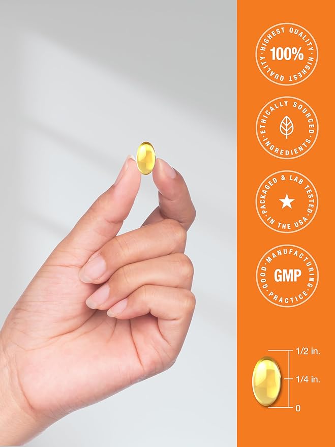 Horbäach ビタミンD3 K2 5000 IU | 100mcg MK-7 コンプレックス | 180ソフトジェルカプセル | 非遺伝子組み換え＆グルテンフリーサプリメント