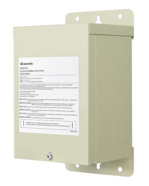 DEWENWILS 300W Low Voltage Pool Light Transformer, 120V AC to 12V/13V/14V AC, Multi-tap Safety Transformer for Pool Lighting, Spa, Underwater Fountain Lights, Outdoor Landscape Lights…