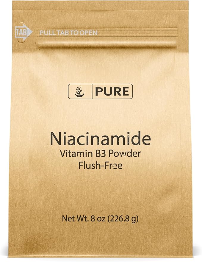 PURE ORIGINAL INGREDIENTS Niacinamide (227g) Poudre de Vitamine B3 sans Flush, Complément Alimentaire