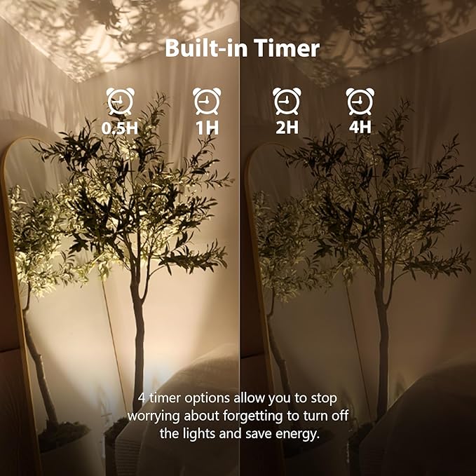 Brightown 2 Pack Uplights Indoor Floor Can Lights - 6000K LED Up Lights with Remote and Timer, 3 Color Temperatures and Dimmable Uplighting Spotlights for Dark Corner Sofa House Plant Picture