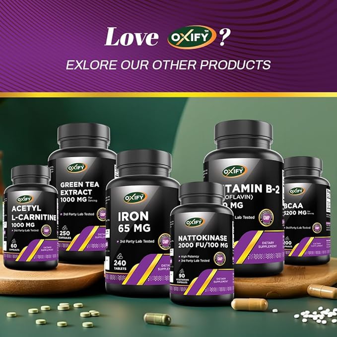 Oxify MK-7 Vitamine K2 100 mcg | 180 Comprimés | Sans Gluten, Sans OGM | Supplément Fabriqué aux États-Unis