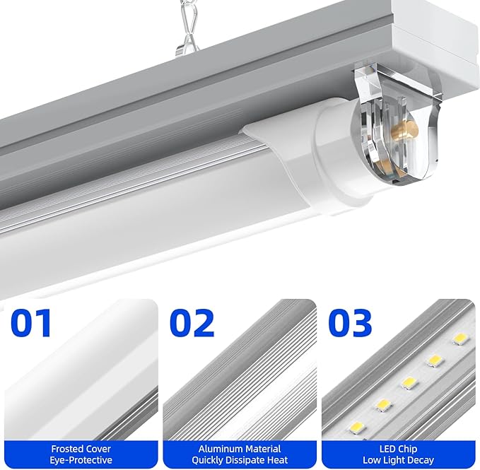 Barrina 8ft LED Bulbs, T8 T10 T12 LED Tube Lights, Single Pin FA8 96" LED Replacement for Fluorescent Fixture, 44W(100W Equivalent) 4500LM 6500K Super Birght, Ballast Bypass, Frosted Cover, 12 Packs