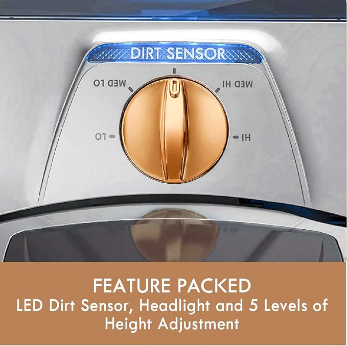 Kenmore BU1017 Powerful Bagged Upright Vacuum Cleaner with 3-Motor | LED Dirt Sensor, HEPA Filter, 5-Level Height Adjustment & Pet Handi-Mate for Carpet, Hardwood Floor, Pet Hair and more