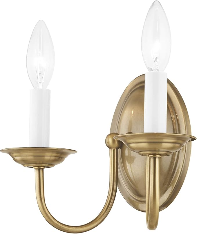 Livex Lighting 4152-91 Home Basics 2 Light Brushed Nickel Wall Sconce