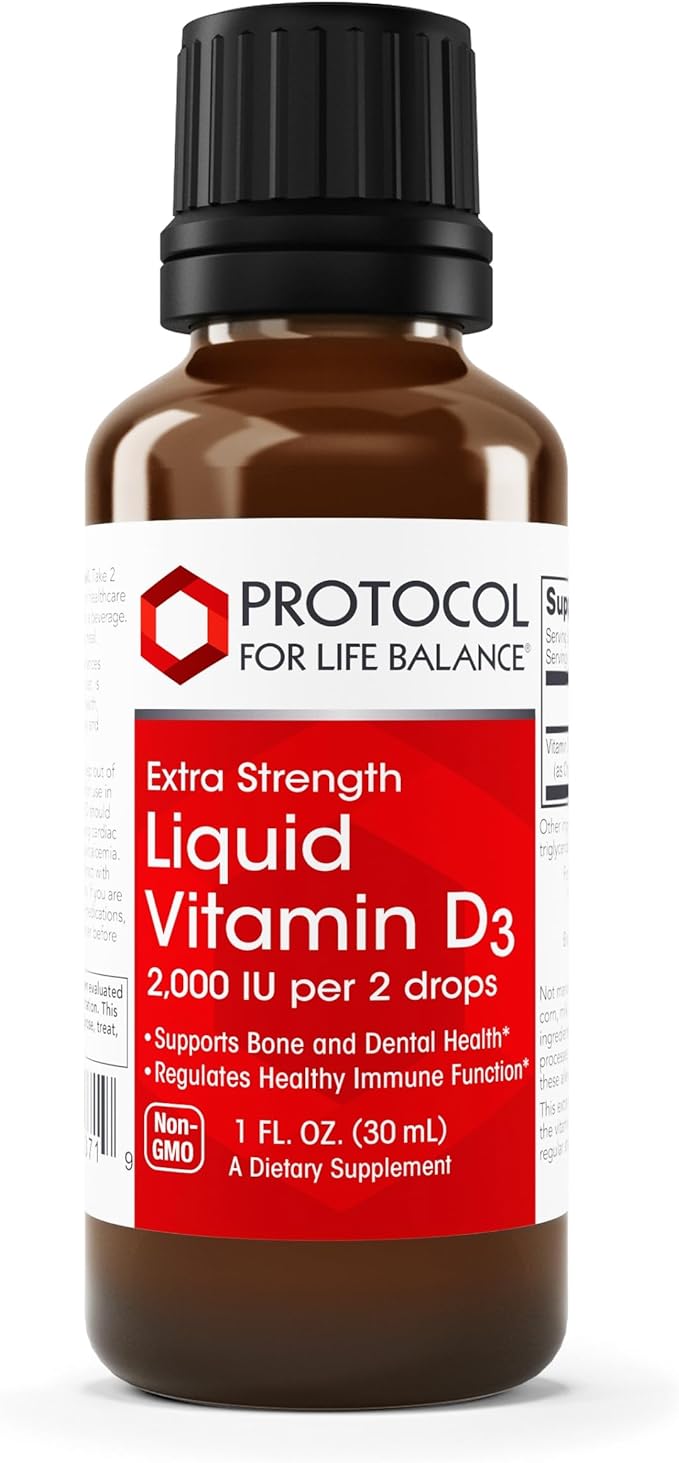 PROTOCOL FOR LIFE BALANCE リキッド ビタミンD3-2,000 IU - 免疫サポート 丈夫な骨と歯の健康 - 30ml