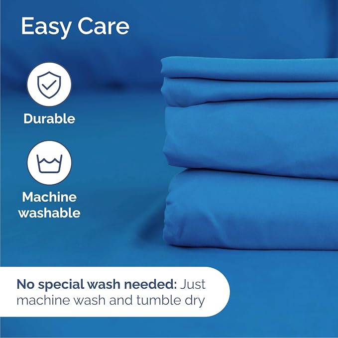 Cal King 6 Piece Sheet Set - Comfy Breathable & Cooling - Soft Hotel Luxury Bedding Set with 8-16 Inch Deep Pockets - 1 Flat & 1 Fitted Sheet & 4 Pillowcases - Wrinkle Free & Easy Care - Royal Blue