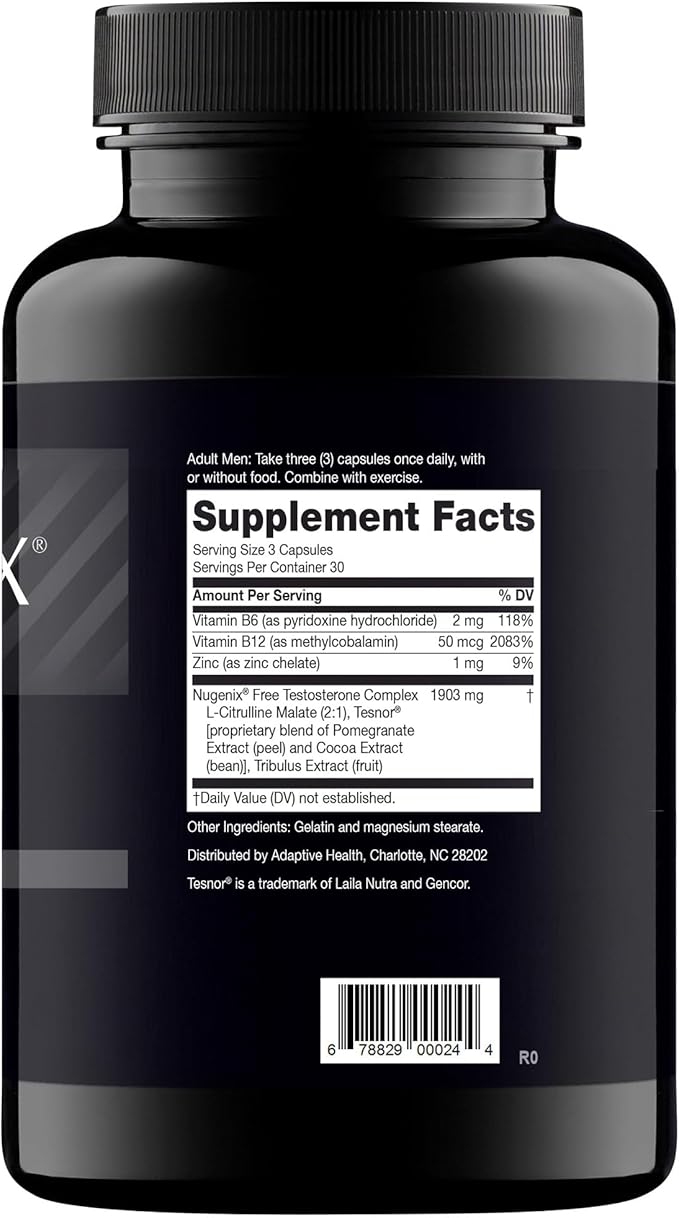 Nugenix T Booster - Free Testosterone Booster Supplement for Men, 90 Count