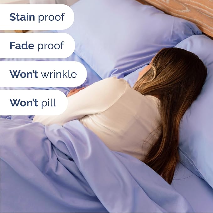Queen 6 Piece Sheet Set - Comfy Breathable & Cooling - Ultra-Soft Hotel Luxury Bedding Set with 8-16 Inch Deep Pockets - 1 Flat & 1 Fitted Sheet & 4 Pillowcases - Wrinkle Free & Easy Care - Lavender