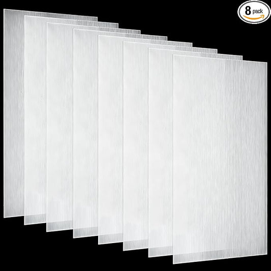 Pushglossy 8 Pack 23.75" x 47.75" x 0.2" Fluorescent Light Covers Classroom Office Diffuser Panels for 2x4ft Drop Ceiling Light Fixture Polycarbonate Replacement Cover for Hospital Home (Clear)