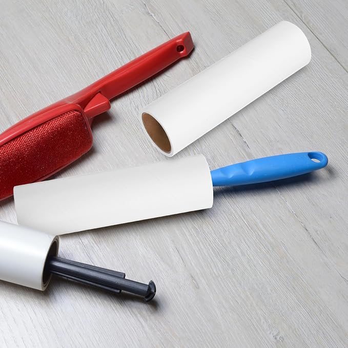 Extra Sticky Lint Roller Refills 10 Rolls 38mm Diameter Adhesive Tape for Upholstery Furniture Pet Hair Remover Sticky Tape Refill for Clothes and Carpet Cleaning