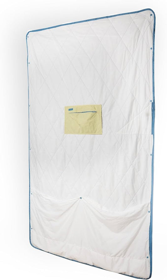 Gravel Layover Travel Blanket – Ultra-Light Compact Blanket for Camping and Outdoor Adventures - Down Alternative Portable Travel Blanket for Layovers & Road Trips (Polar)