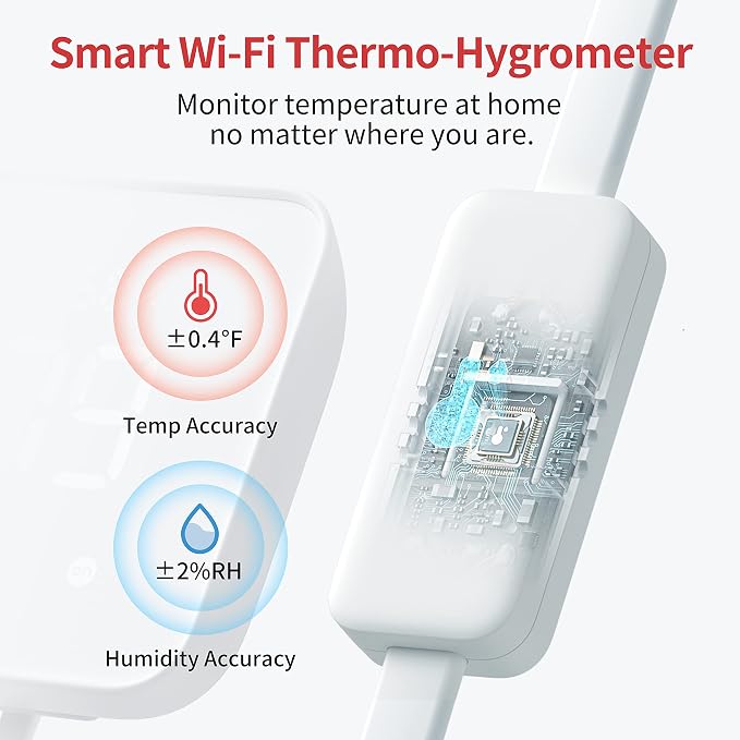 SwitchBot Hub 2 (2nd Gen), Work as a WiFi Thermometer Hygrometer, IR Remote Control, Smart Remote and Light Sensor, Link SwitchBot to Wi-Fi (Support 2.4GHz), Alexa, Google Home, Apple Home Compatible