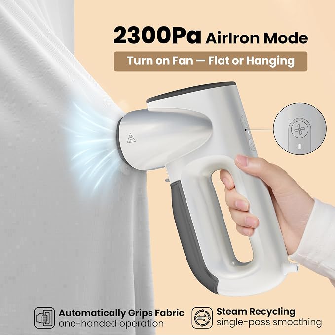 Neakasa Magic 1 Vacuum Steamer for Clothes, Handheld Travel Garment Steamer, 2300Pa Suction for Fabric Grip, Featuring Exclusive AirIron Technology (for 110-120V Use)