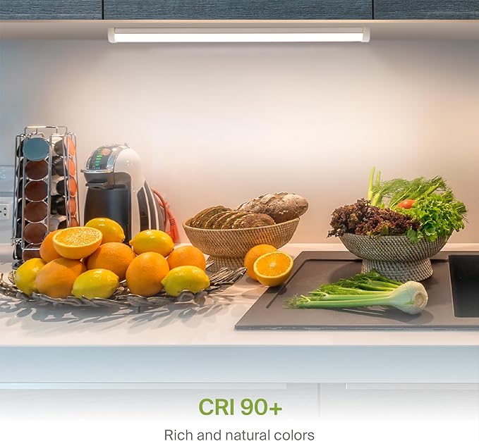 ASD 20 Pack LED Under Cabinet Lighting, 24 inch 12W 822 LM, Dimmable Hardwired Under Cabinet Lights for Kitchen, 3000K/4000K/5000K, Under Counter Light Fixtures, ETL, White, Bullnose Design