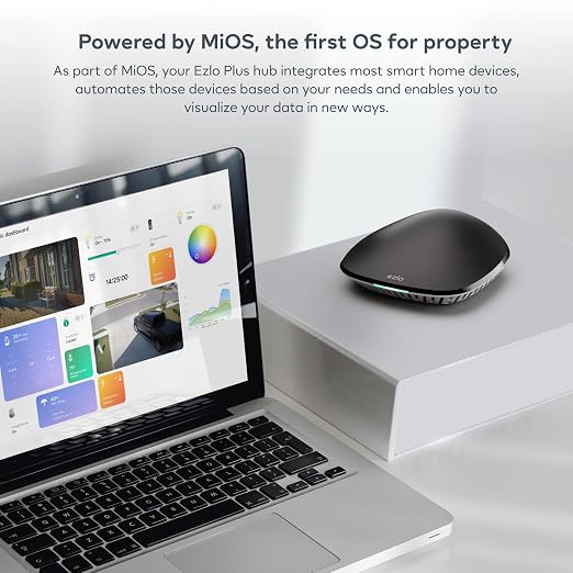 EzloPlus Smart Home Hub with Zigbee & Z-Wave. Works with Wi-Fi Devices Associated with Amazon Alexa Devices & Google Assistant to Control Smart Locks, Lights and Switches