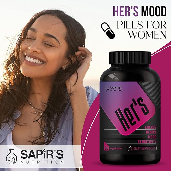 Female Libido Booster for Women - Increase Passion, Desire & Excitement - Relieve Stress, Reduce Dryness & Heighten Sensitivity, Her's Hornygoatweed Energy Supplement for Women in the Mood Enhancer