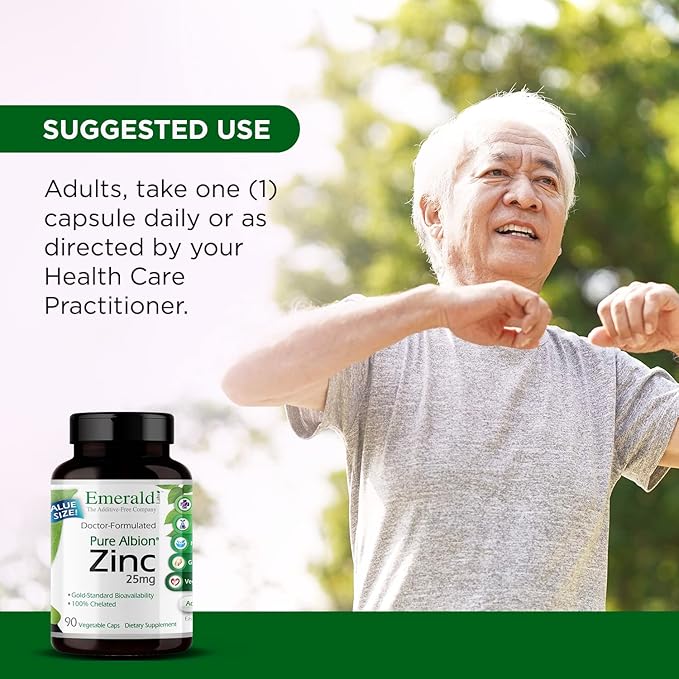 EMERALD LABS Vitamin D3+K2 (60 Caps) & Zinc 25mg (90 Caps) - Bone Health, Heart Support, Immune Support, Digestive Health, Oxidative Stress Support - Gluten-Free