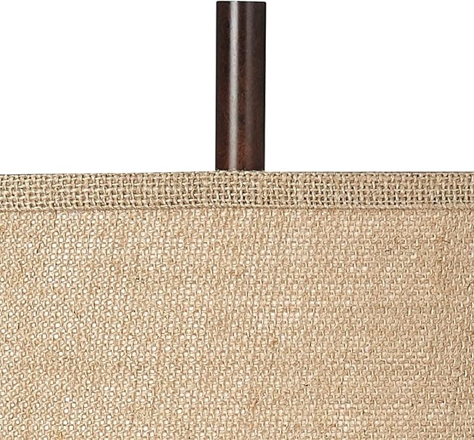 Franklin Iron Works Tremont Rustic Farmhouse Table Lamp 31 1/2" Tall Allegheny Bronze Brown Iron Burlap Fabric Drum Shade for Bedroom Living Room House Home Bedside Nightstand Office Entryway Kids